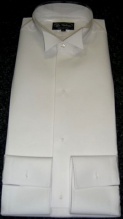 White tie traditional shirt marcella starched front, wing collar attached finest make